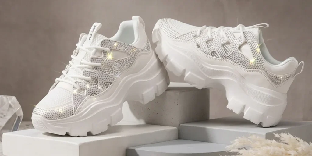 LUCKY STEP White Chunky Platform Sneakers Review