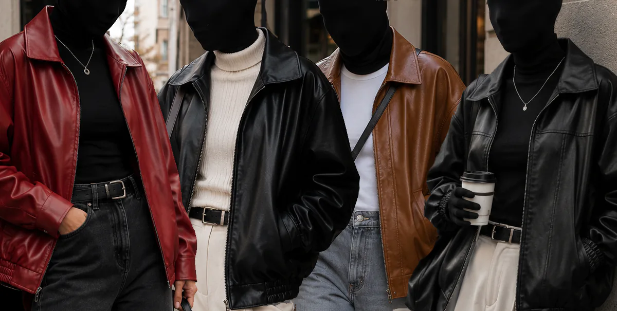 Oversized Faux Leather Jackets for women