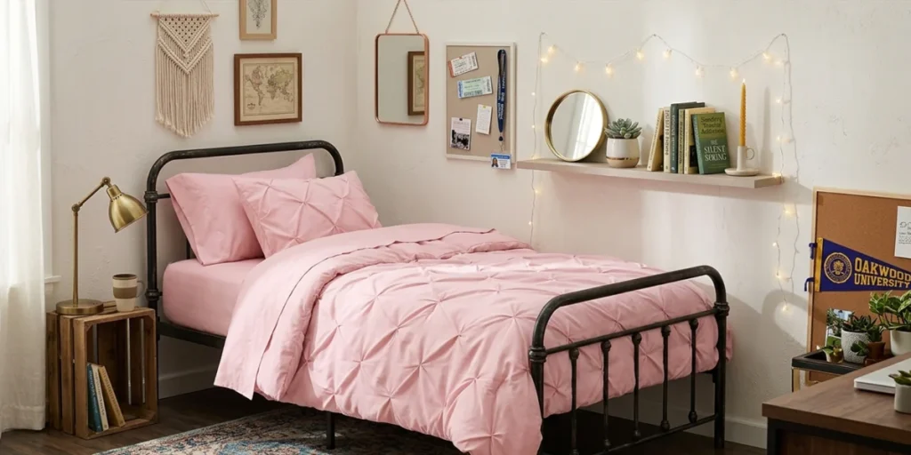 Bedsure Twin XL Comforter Set Pink