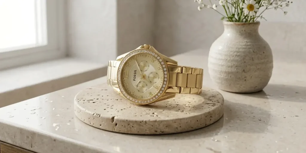 Fossil Riley Quartz Stainless Steel Best Everyday Watches for Women