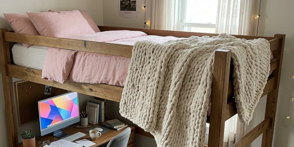 LAGRATY Blanket Chenille 50x60 Handmade Crochet